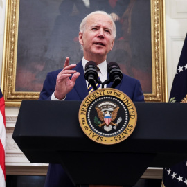 Joe Biden durante una rueda de prensa.