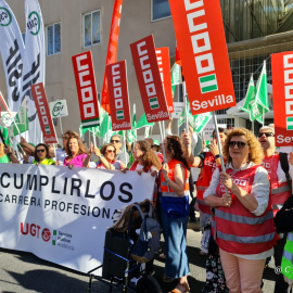 Imagen de archivo de una manifestación de la sanidad pública en Andalucía