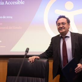 El fiscal general del Estado, Álvaro García Ortiz, a su llegada al acto de presentación de 'Fiscalía Accesible' en una imagen de archivo