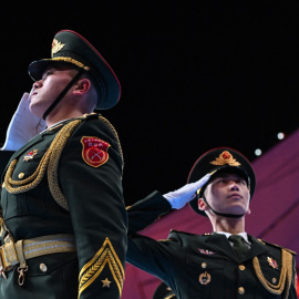 ceremonia de clausura de los Juegos Olímpicos de Invierno de Beijing 2022, en el Estadio Nacional, conocido como el Nido de Pájaro, en Beijing, el 20 de febrero de 2022.