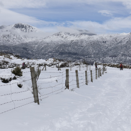 La Sierra de Madrid, cubierta por nieve tras la nevada fruto del temporal Filomena por la Comunidad de Madrid (España), a 10 de enero de 2021.