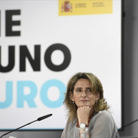 La vicepresidenta cuarta y ministra de Transición Ecológica y Reto Demográfico, Teresa Ribera; comparece en rueda de prensa posterior al Consejo de Ministros en Moncloa, a 1 de junio de 2021, en Madrid.