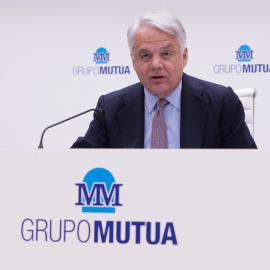 El presidente de Grupo Mutua, Ignacio Garralda, en la presentación de resultados de la aseguradora correspondientes a 2021.