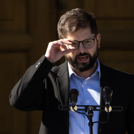 21/01/2022-El presidente de Chile, Gabriel Boric, durante la presentación oficial de su gabinete de Gobierno el 21 de enero