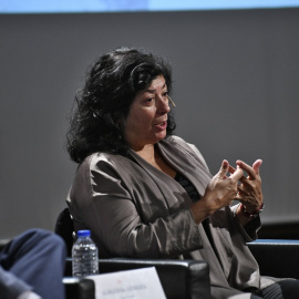 28/11/2021 Almudena Grandes, en la presentación del libro 'Derecho Penal Franquista y represión de la homosexualidad' realizada en el Instituto Cervantes en 2019