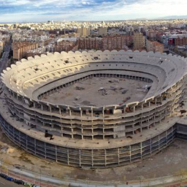 Vista aérea del Nou Mestalla.