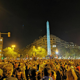 Més de 10.000 persones han participat en la convocatòria dels CDR als Jardinets de Gràcia en la protesta contra la sentència del Suprem. QUERALT CASTILLO.