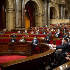 Vista del pleno del Parlament catalán durante el debate de totalidad de los Presupuestos. E.P./David Zorrakino