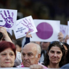 24/09/2019 - Una concentración contra la violencia machista en Rekalde (Bilbao). EFE