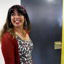 La coordinadora de Podemos en Andalucía, Teresa Rodríguez, durante el reciente Consejo Ciudadano Estatal de la formación morada. (JUAN CARLOS HIDALGO | EFE)