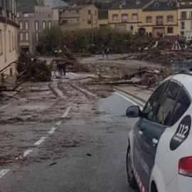 L'accés a Espluga de Francolí (Conca de Barberà) tallat pel temporal. Mossos d'Esquadra