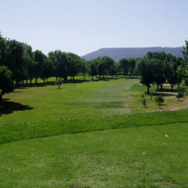 Imagen del campo de golf de la Base Aérea de Torrejón de Ardoz (Madrid), de uso restringido para militares e invitados MDE