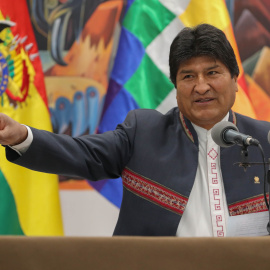 24/10/2019.- El presidente de Bolivia, Evo Morales, durante una rueda de prensa. / EFE - MARTÍN ALIPAZ