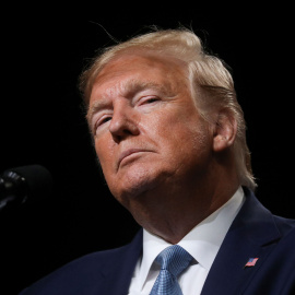 El presidente estadounidense, Donald Trump, durante una conferencia en Pittsburgh este miércoles. / Reuters