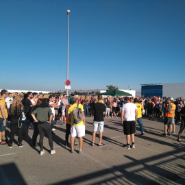 Trabajadores del almacén de Amazon en San Fernando de Henares durante la huelga por un convenio colectivo propio.- CGT MAD4