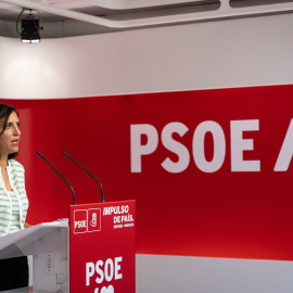 La portavoz de la Ejecutiva del PSOE, Esther Peña, en una imagen de archivo en Ferraz.