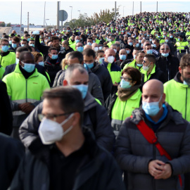 La mobilització dels treballadors de Nissan d'aquest 1 de desembre.