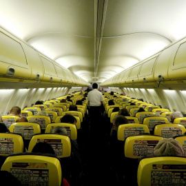 El interior de un avión de Ryanair. - REUTERS