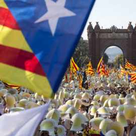 Imagen de archivo de una de las manifestaciones en Barcelona a favor de la independencia/EFE