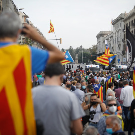 Foto de archivo de una manifestación independentista en Barcelona, Catalunya, a 9 de octubre de 2020.