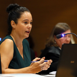 La sargento del Seprona Gloria Moreno, durante el juicio en  la Audiencia de Las Palmas. EFE/Elvira Urquijo A.