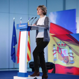 La exministra Isabel García Tejerina, durante un acto del PP. Fotografía de febrero de 2019.