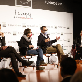 Un moment de l'acte de presentació del llibre sobre l'obra de Govern de Pasqual Maragall.