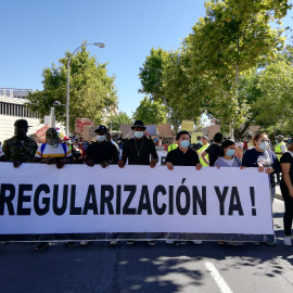 Manifestación de Jornaleras de Huelva en Lucha.