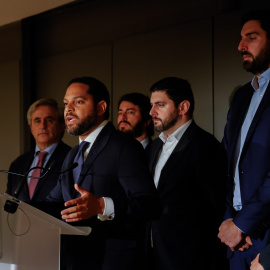 11/07/2024 El secretario general de VOX, Ignacio Garriga, tras una reunión con vicepresidentes y consejeros de VOX, en Barcelona, a 12 de junio de 2024.