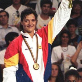 Miriam Blanco, exsenadora del PP, cuando ganó el oro olímpico de Justo en 1992 en una foto de archivo.