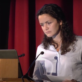 Imagen de archivo de María Hernández (MSF) en un evento en la Universidad Complutense de Madrid.  - UCM