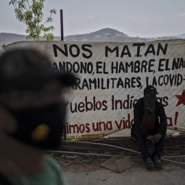 Imagen de archivo de una protesta de pueblos indígenas mexicanos.