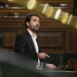 Imagen de archivo del portavoz de Podemos en el Congreso, Javier Sánchez Serna, durante una sesión plenaria en el Congreso.