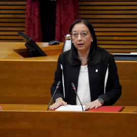 Foto de archivo de la presidenta de les Corts Valencianes, Llanos Massó, durante un acto institucional, a 25 de abril de 2024, en Valencia.