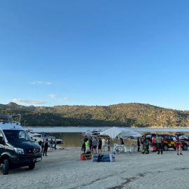 Bomberos de la Comunidad de Madrid y Guardia Civil participan en la búsqueda una niña de 10 años que ha desaparecido este martes en el embalse de San Juan, en el municipio madrileño de San Martín de Valdeiglesias.