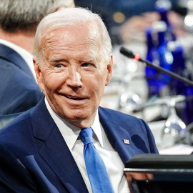 El presidente de EEUU, Joe Biden, participa en la sesión de trabajo de la cumbre de la Organización del Tratado del Atlántico Norte (OTAN).