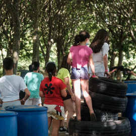 Niños en un campamento, a 13 de junio de 2021.