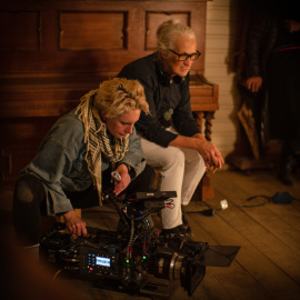 Ari Wegner con Jane Campion, en el rodaje de 'El poder del perro'.