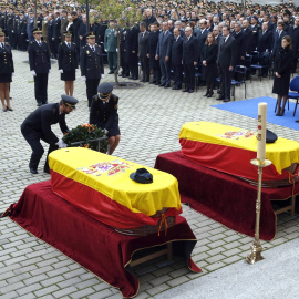 El funeral de Estado por los fallecidos en el atentado talibán en la embajada española en Kabul, a 15 de diciembre de 2015.