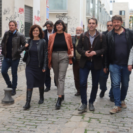 Representantes de los partidos, este lunes en Sevilla.