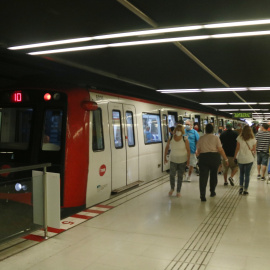 La parada de metro de Santa Eulàlia, en una imatge de l'agost de 2020.