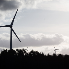 15 de marzo de 2024. aerogeneradores en el parque eólico de Vilachá, a 15 de marzo de 2024.