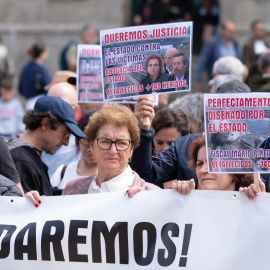 Imagen de archivo de una manifestación de las víctimas del accidente de Angrois.