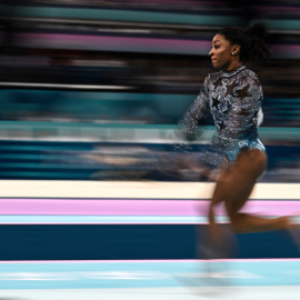 La gimnasta Simone Biles en los Juegos Olímpicos de París, a 28 de julio de 2024.