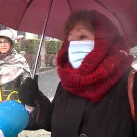 La nieve llega a Vitoria en primavera