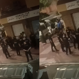 Imágenes del vídeo que captura la brutal paliza racista que varios agentes de Policía propinan a dos jóvenes en Valladolid, a 26 de julio de 2024.