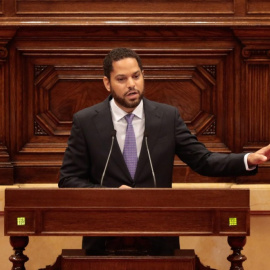 El líder de Vox a Catalunya, Ignacio Garriga, al Parlament, en una imatge d'arxiu