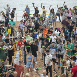 Imagen de archivo de la celebración de la Fiesta de la Sidra Natural de Gijón.