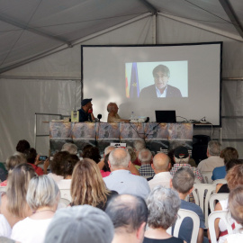 Intervenció de Carles Puigdemont a la Universitat Catalana d'Estiu en un vídeo gravat