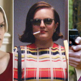 Elisabeth Moss en las series(de izquierda a derecha) 'The Handmaid's Tale', 'Mad Men' y ' The Top Of The Lake'